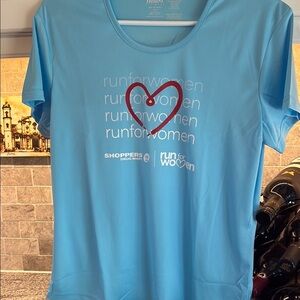 Blue Short Sleeve Crew Neck Tee by Running Room. B6